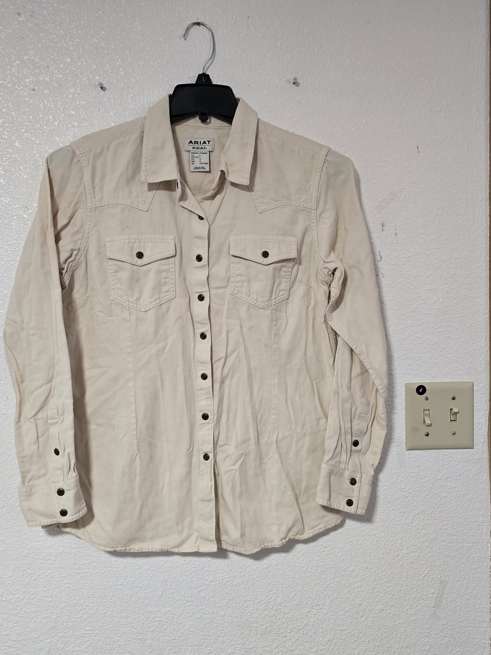 Ariat Cream Button-Down Western Shirt